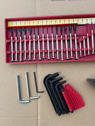 NEW 8 piece open ended spanner set & precision tools, Allen keys, pliers