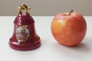 Limoges "Castel" porcelain Bell red with gold details