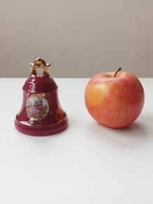 Limoges "Castel" porcelain Bell red with gold details