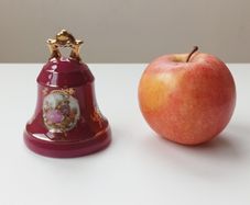 Limoges "Castel" porcelain Bell red with gold details