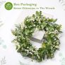Wreath for Front Door, 50 cm/20 inch Spring Summer Green Wreath, Lifelike Artificial Small Door Wreath Decoration for Farmh Image 3