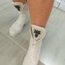 Beige Boots with Crystals Image 3
