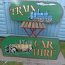 Large Old handpainted Signage Trains Image 7
