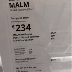ikea malm single bed