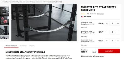 Rogue Monster Lite Safety Straps