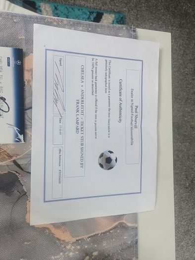 frank lampard signed ticket