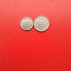 Irish 1994 5p and 1995 10p