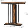 Console Table for Hallway Slim, Narrow Hallway Table, 2-Tier Industrial Sofa Table with Geometric-Styled Structure, for Living Room, Bedroom, Entryway, Foyer, Rustic Brown and Black Image 3