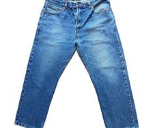 Levis 505 Regular Fit Jeans W36 L30 Blue Vintage Denim Straight Leg Red Tab