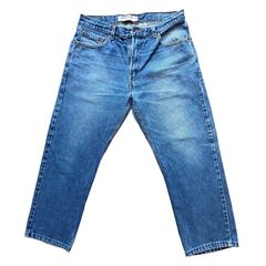 Levis 505 Regular Fit Jeans W36 L30 Blue Vintage Denim Straight Leg Red Tab