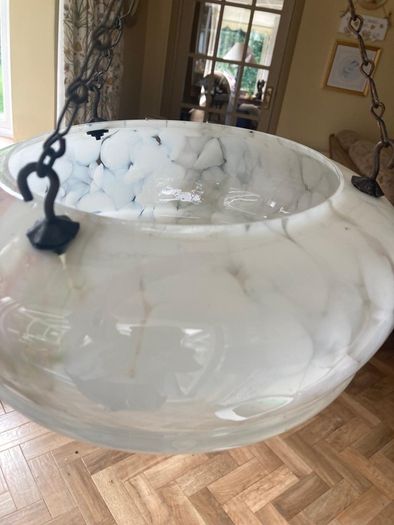 Vintage Art Deco glass ceiling light shade