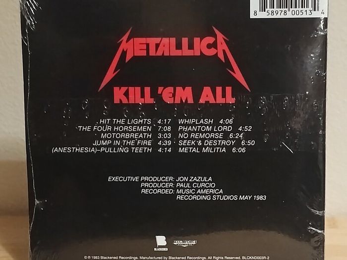 Metallica Kill Em All Remastered CD Album