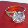 14k Gold ring with 5.2 ct Lab-Grown Diamonds, 5.04 ct main diamond cerified by IGI and Laser inscripted Ideal cut VVS2! Image 3