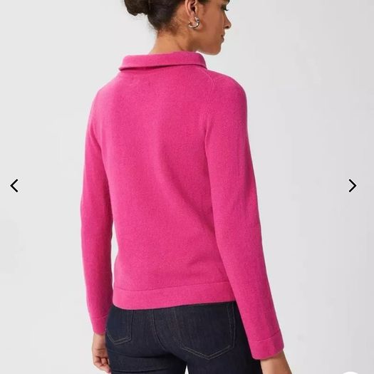 Hobbs London Pink Audrey Jumper Wool Cashmere Roll Neck Sweater