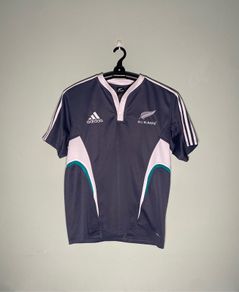 New Zealand All Blacks Rugby Adidas Climacool Grey Training Jersey Shirt 2010 Large