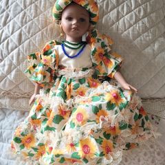 Alberon Collection African Dressed Black Porcelain doll Yasmin