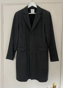 Men's wool and cashmere grey coat