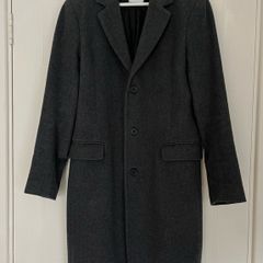 Men's wool and cashmere grey coat
