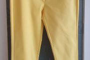 F&amp;F sunny yellow capri style pants with ankle zips Sz 12UK(Fit 12-14UK) - Bnwot