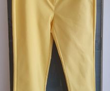 F&F sunny yellow capri style pants with ankle zips Sz 12UK(Fit 12-14UK) - Bnwot