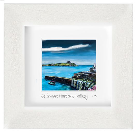 4" Square framed prints of Dublin Seascapes, B, by artist Helen Mathews
