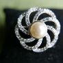 Vintage Sterling Silver 925 Brooch Pearl 7,9g Image 7