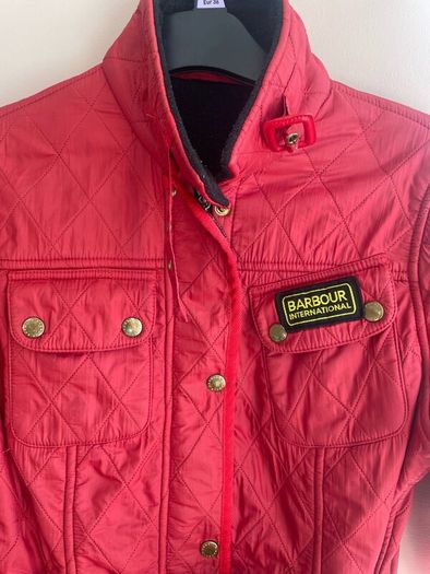 Ladies red Barber jacket sixe 10