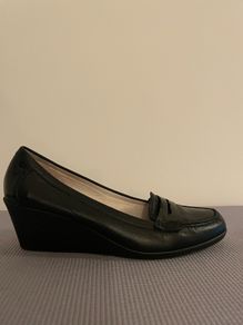 Black leather shoes