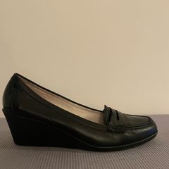 Black leather shoes
