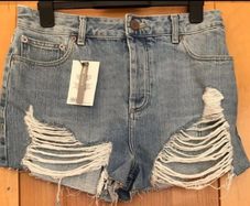 BNWT Ladies Distressed Denim Shorts by ASOS