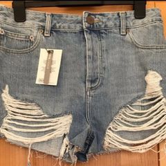 BNWT Ladies Distressed Denim Shorts by ASOS
