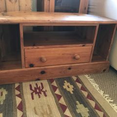 Solid pine tv unit