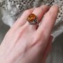 Sterling Silver Ring With Baltic Amber Circumference 57mm Image 6