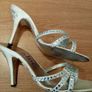 Chloe ladies champagne and diamante high heel sandals size 3 /Eu 36 Image 5