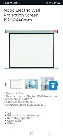 Nobo plug and play electric screen
