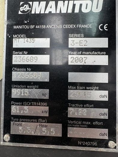 2007 Manitou MT 1435 SL - Telehandler
