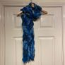 Chunky knit blue scarf Image 3
