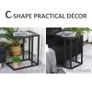 Steel Frame C-Shaped Side Table Black (FREE POSTAGE) Image 4