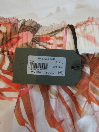 All Saints Pink Floral Organza Skirt