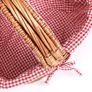 Oval Country Style Wicker Picnic Basket with Folding Handles & Liners for Picnics, Parties and BBQs - 40cm L x 30cm W x 20cm H (FREE POSTAGE) Image 4