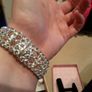 Selection of diamante bracelets, earrings and necklace Image 9