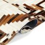 Rug Genuine Hair-on Leather Patchwork 160x230 cm Brown/White Image 2