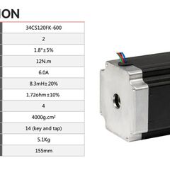 34 Open Loop Stepper Motor Driver Kit 12N.m 6.0A DM860S 2.4A-7.2A for 3D printer CNC Engraving Milling Machine