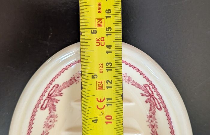 Vintage Masons Crabtree Evelyn Pink Ribbon Bow Ceramic Soap Dish Ironstone