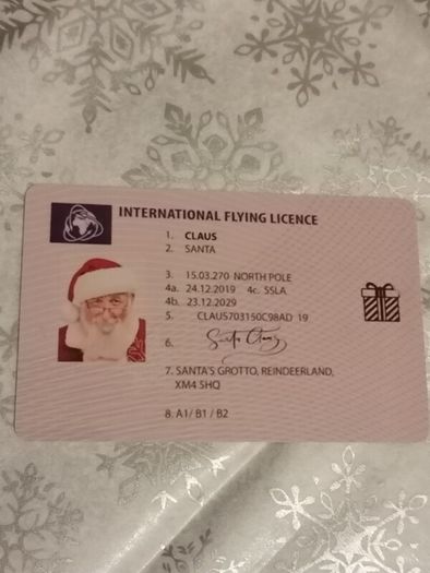 Santa flying licences