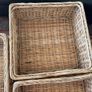 Set of rectangular wicker and rattan storage baskets Image 5