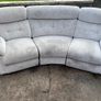 3 seater recliner curved sofa and armchair Image 4