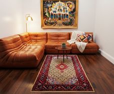 Superb Wool Beautiful Colourful Persian Tribal Koliai hand knotted wool carpet rug.