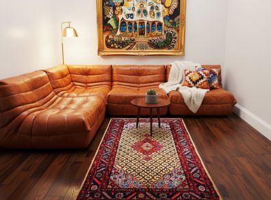 Superb Wool Beautiful Colourful Persian Tribal Koliai hand knotted wool carpet rug.