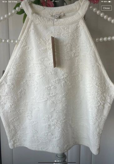 top Bnwt size 10 cream top river island